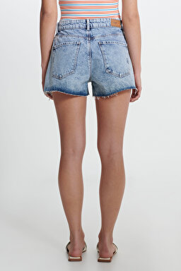 Regular Fit Normal Kesim Normal Bel Açık Mavi Jean Kot Şort - Bleach-W231815851 (görsel 5)