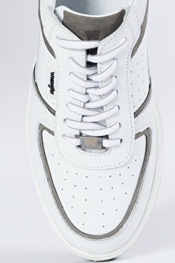 %100 Deri Beyaz Sneaker Ayakkabı - White-W231K301100 (görsel 3)
