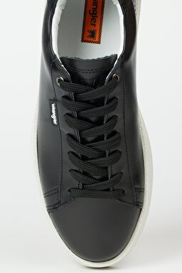 %100 Deri Siyah Sneaker Ayakkabı - Black-W231S14001 (görsel 3)