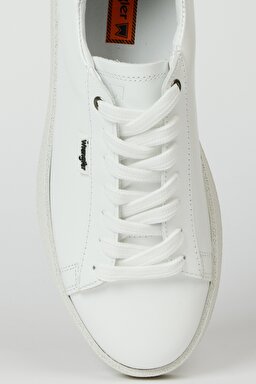 %100 Deri Kırık Beyaz Sneaker Ayakkabı - Off White-W231S14012 (görsel 3)