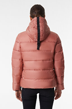 All Terrain Gear Loose Fit Rahat Kesim Kapüşonlu Açık Kahverengi Şişme Mont - Light Brown-W232196219 (görsel 7)