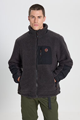 All Terrain Gear Regular Fit Normal Kesim Antrasit Sherpa Ceket - Anthracite-W232218003