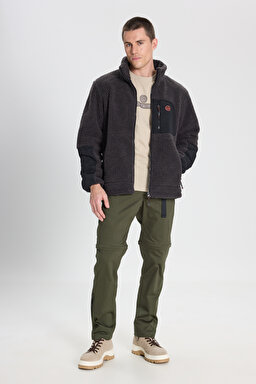 All Terrain Gear Regular Fit Normal Kesim Antrasit Sherpa Ceket - Anthracite-W232218003 (görsel 2)
