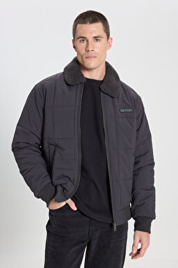 Regular Fit Normal Kesim Antrasit Bomber Ceket - Anthracite-W232228003