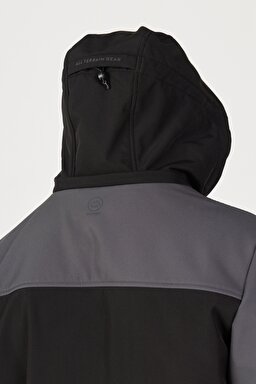All Terrain Gear Regular Fit Normal Kesim Kapüşonlu Fermuarlı Siyah Ceket - Black-W232270001 (görsel 6)