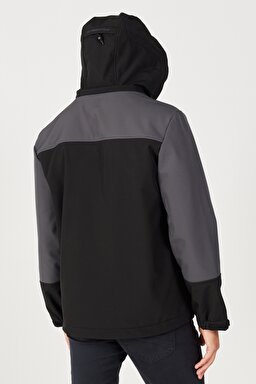 All Terrain Gear Regular Fit Normal Kesim Kapüşonlu Fermuarlı Siyah Ceket - Black-W232270001 (görsel 7)