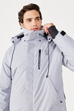 All Terrain Gear Regular Fit Normal Kesim Kapüşonlu Gri Parka - Gray-W232278035 (görsel 2)