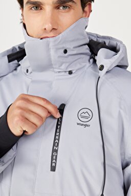 All Terrain Gear Regular Fit Normal Kesim Kapüşonlu Gri Parka - Gray-W232278035 (görsel 3)