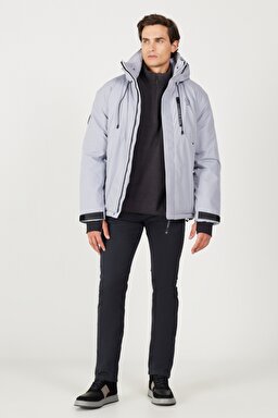 All Terrain Gear Regular Fit Normal Kesim Kapüşonlu Gri Parka - Gray-W232278035 (görsel 7)