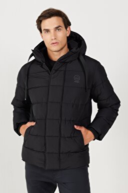 All Terrain Gear Regular Fit Normal Kesim Kapüşonlu Siyah Şişme Mont - Black-W232282001
