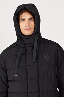 All Terrain Gear Regular Fit Normal Kesim Kapüşonlu Siyah Şişme Mont - Black-W232282001 (görsel 3)