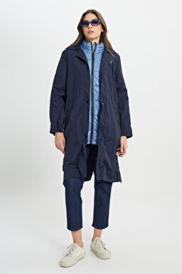 All Terrain Gear Regular Fit Kapüşonlu Çift Kullanımlı Lacivert Yağmurluk Ceket - Navy-W232319114 (görsel 2)