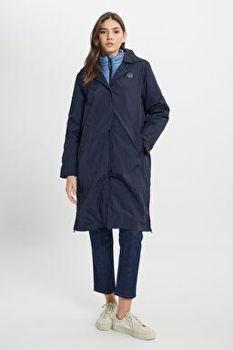 All Terrain Gear Regular Fit Kapüşonlu Çift Kullanımlı Lacivert Yağmurluk Ceket - Navy-W232319114 (görsel 3)