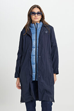 All Terrain Gear Regular Fit Kapüşonlu Çift Kullanımlı Lacivert Yağmurluk Ceket - Navy-W232319114 (görsel 4)