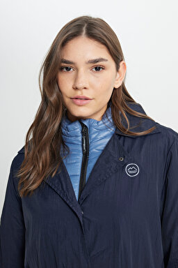 All Terrain Gear Regular Fit Kapüşonlu Çift Kullanımlı Lacivert Yağmurluk Ceket - Navy-W232319114 (görsel 7)