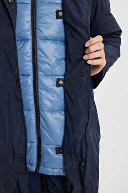 All Terrain Gear Regular Fit Kapüşonlu Çift Kullanımlı Lacivert Yağmurluk Ceket - Navy-W232319114 (görsel 9)