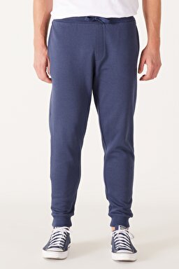 Regular Fit Normal Kesim İçi Polarlı Lacivert Jogger Eşofman Altı - Indigo-W232400315