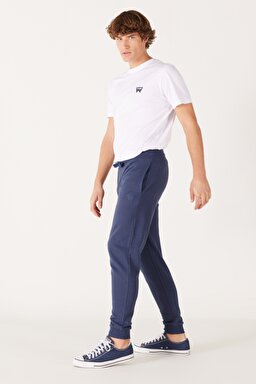 Regular Fit Normal Kesim İçi Polarlı Lacivert Jogger Eşofman Altı - Indigo-W232400315 (görsel 5)