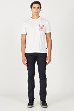 All Terrain Gear Regular Fit Normal Kesim %100 Pamuk Bisiklet Yaka Sırt Baskılı Beyaz Tişört - White-W232541100 (görsel 5)
