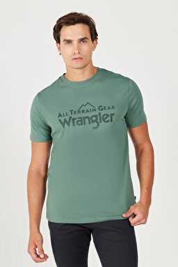 All Terrain Gear Regular Fit Normal Kesim %100 Pamuk Bisiklet Yaka Yeşil Tişört - Green-W232568300