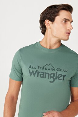 All Terrain Gear Regular Fit Normal Kesim %100 Pamuk Bisiklet Yaka Yeşil Tişört - Green-W232568300 (görsel 3)