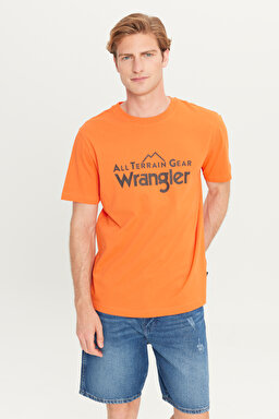 All Terrain Gear Regular Fit Normal Kesim %100 Pamuk Bisiklet Yaka Turuncu Tişört - Orange-W232568700 (görsel 2)