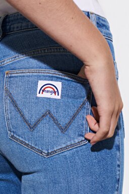 Flare Fit Yüksek Bel İspanyol Paça Esnek Jean Kot Pantolon - Morticia-W23368Z23 (görsel 5)