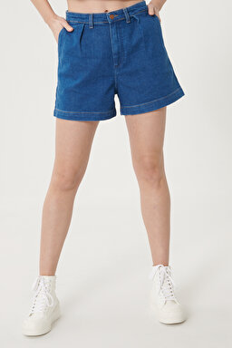 Denim Kot Şort - Mid Blue-W23EZB26K (görsel 4)