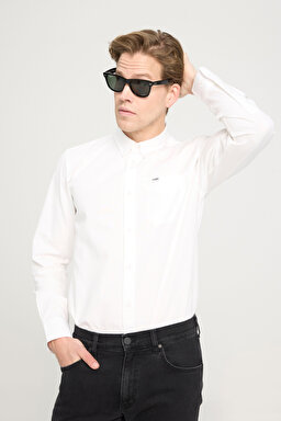 Regular Fit Normal Kesim %100 Pamuk Beyaz Gömlek - White-W241464100