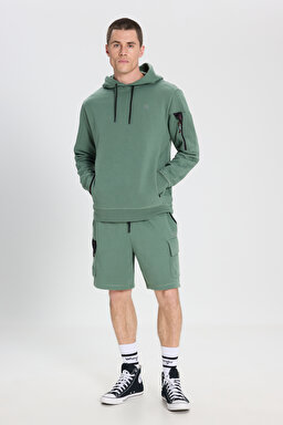 Regular Fit Normal Kesim Normal Bel Yeşil Sweat Şort - Green-W241469300 (görsel 2)