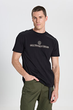 All Terrain Gear Regular Fit Normal Kesim Bisiklet Yaka %100 Pamuk Siyah Tişört - Black-W241538001