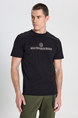 All Terrain Gear Regular Fit Normal Kesim Bisiklet Yaka %100 Pamuk Siyah Tişört - Black-W241538001 (görsel 2)