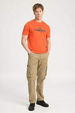 Regular Fit Normal Kesim Bisiklet Yaka %100 Pamuk Kırmızı Tişört - Red-W241538600 (görsel 3)