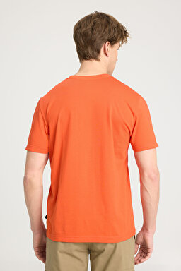 Regular Fit Normal Kesim Bisiklet Yaka %100 Pamuk Kırmızı Tişört - Red-W241538600 (görsel 5)