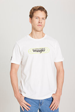 Regular Fit Normal Kesim Bisiklet Yaka %100 Pamuk Kırık Beyaz Tişört - Off White-W241539102