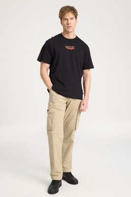 All Terrain Gear Loose Fit Rahat Kesim Bisiklet Yaka %100 Pamuk Siyah Tişört - Black-W241549001 (görsel 4)