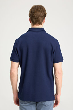 Regular Fit Normal Kesim Polo Yaka Lacivert Tişört - Navy-W241557410 (görsel 5)