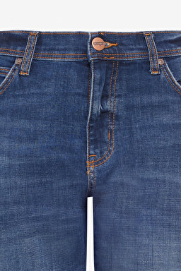 Regular Fit Normal Kesim Normal Bel Lacivert Texas Jean Kot Şort - Stone-W24157958 (görsel 7)