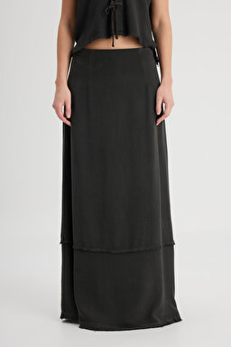 Regular Fit Normal Kesim Normal Bel Siyah Etek - Black-W241609001 (görsel 5)