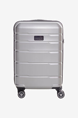 Küçük Boy Gri Valiz - Silver-W2421807044S