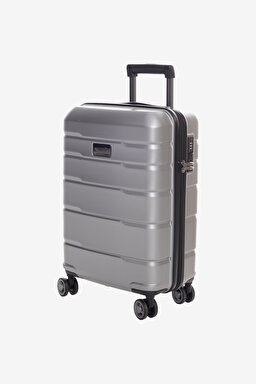Küçük Boy Gri Valiz - Silver-W2421807044S (görsel 2)