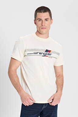 Regular Fit Normal Kesim Bisiklet Yaka %100 Pamuk Beyaz Tişört - White-W242293100