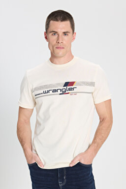 Regular Fit Normal Kesim Bisiklet Yaka %100 Pamuk Beyaz Tişört - White-W242293100 (görsel 3)