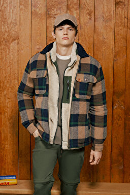Relaxed Fit Geniş Kesim Fermuarlı Çok Renkli Ceket - Multi-W242358900