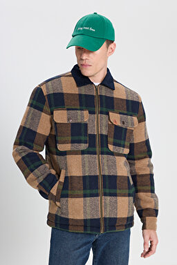 Relaxed Fit Geniş Kesim Fermuarlı Çok Renkli Ceket - Multi-W242358900 (görsel 2)