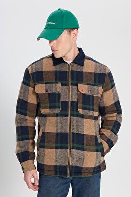 Relaxed Fit Geniş Kesim Fermuarlı Çok Renkli Ceket - Multi-W242358900 (görsel 3)