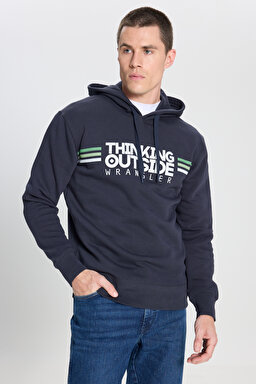 Regular Fit Normal Kesim Kapüşonlu İçi Polarlı Antrasit Sweatshirt - Anthracite-W242443003 (görsel 2)
