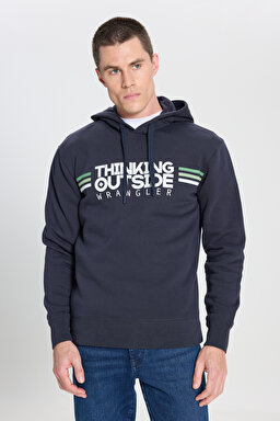 Regular Fit Normal Kesim Kapüşonlu İçi Polarlı Antrasit Sweatshirt - Anthracite-W242443003 (görsel 3)
