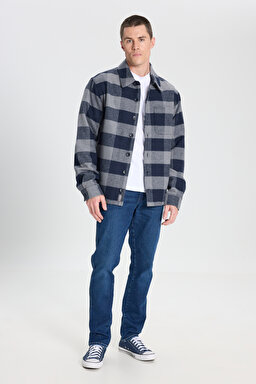 Loose Fit Rahat Kesim Çok Renkli Sherpa Ceket - Multi-W242600900