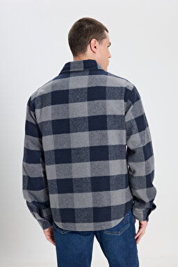 Loose Fit Rahat Kesim Çok Renkli Sherpa Ceket - Multi-W242600900 (görsel 5)